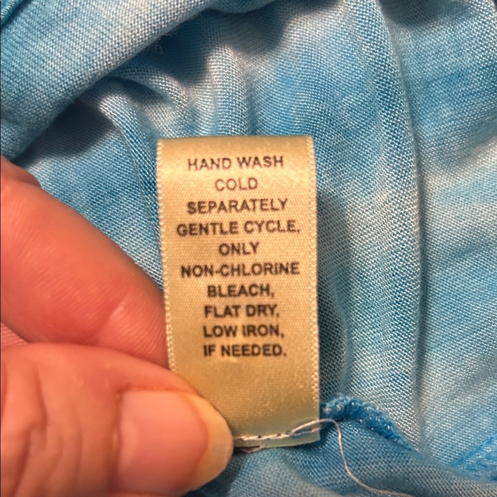 Blue cold shoulder Top — GENTLY USED! - Picture 5 of 5